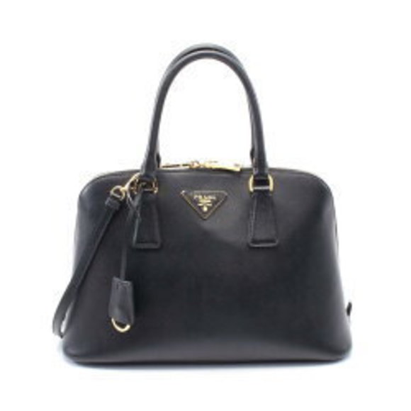 Prada Handbag Leather Black - Picture 1 of 7